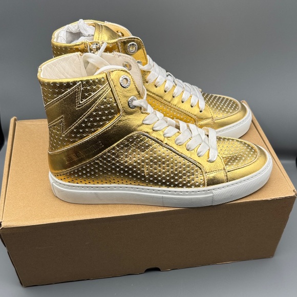 ZADIG & VOLTAIRE High Flash Vintage Metal Sneakers
Eu 37 - Picture 1 of 9